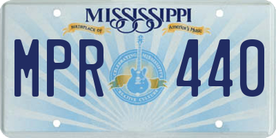 MS license plate MPR440