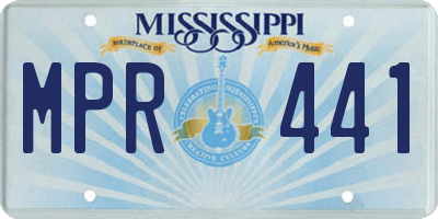 MS license plate MPR441