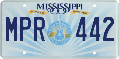 MS license plate MPR442