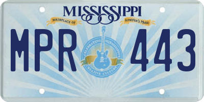 MS license plate MPR443