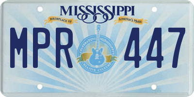 MS license plate MPR447