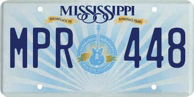 MS license plate MPR448