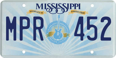 MS license plate MPR452