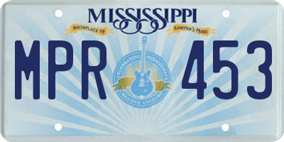 MS license plate MPR453