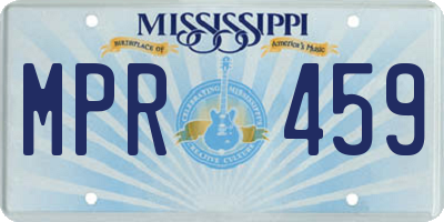 MS license plate MPR459