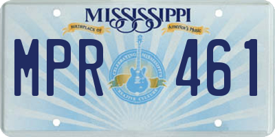 MS license plate MPR461