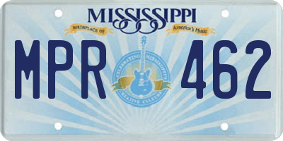 MS license plate MPR462