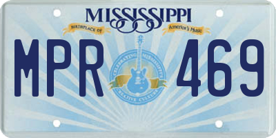 MS license plate MPR469