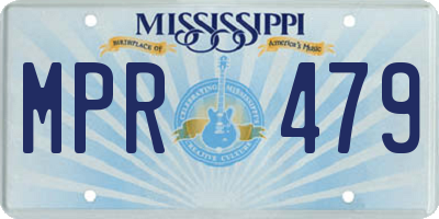 MS license plate MPR479