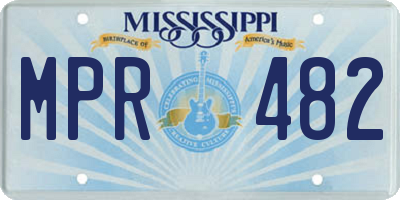 MS license plate MPR482