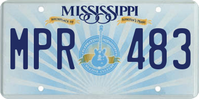 MS license plate MPR483