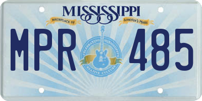 MS license plate MPR485