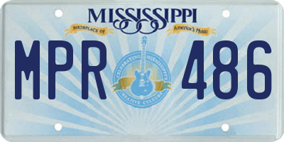 MS license plate MPR486