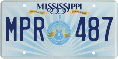 MS license plate MPR487