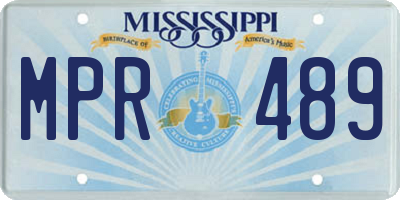 MS license plate MPR489