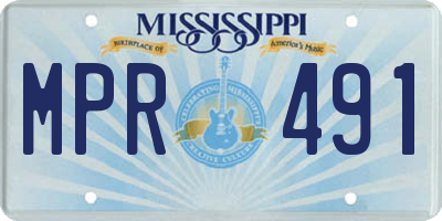 MS license plate MPR491
