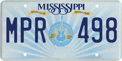MS license plate MPR498