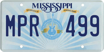 MS license plate MPR499