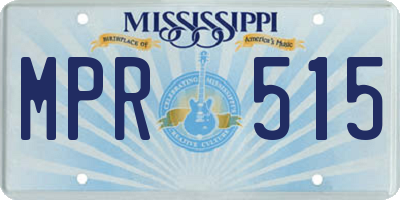 MS license plate MPR515