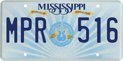 MS license plate MPR516
