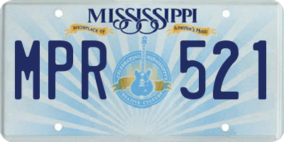 MS license plate MPR521