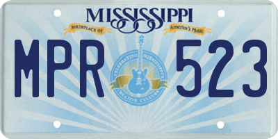 MS license plate MPR523