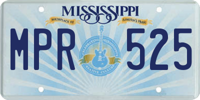 MS license plate MPR525