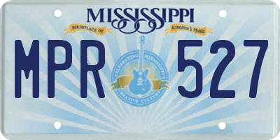 MS license plate MPR527