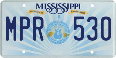 MS license plate MPR530