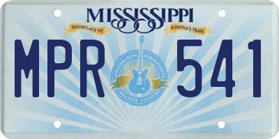 MS license plate MPR541