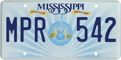 MS license plate MPR542
