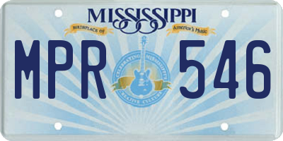 MS license plate MPR546