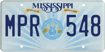 MS license plate MPR548