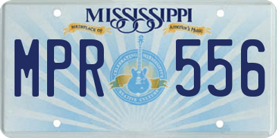 MS license plate MPR556