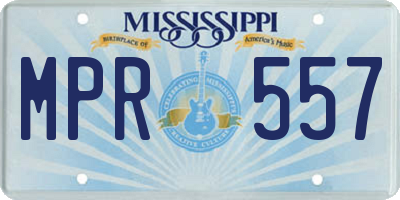 MS license plate MPR557