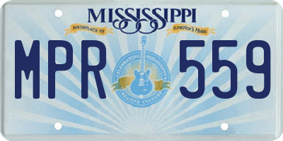 MS license plate MPR559