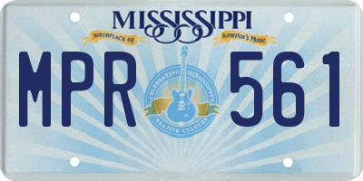 MS license plate MPR561