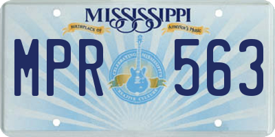 MS license plate MPR563