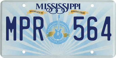 MS license plate MPR564