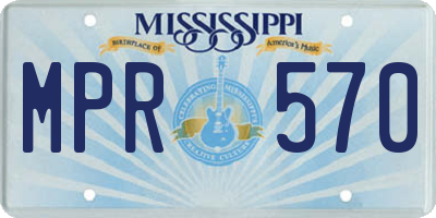 MS license plate MPR570