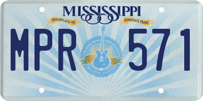 MS license plate MPR571