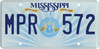 MS license plate MPR572