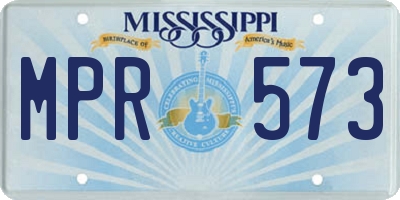 MS license plate MPR573