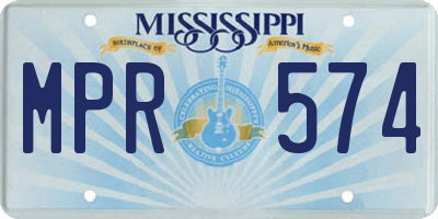 MS license plate MPR574