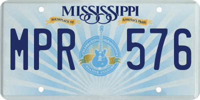 MS license plate MPR576