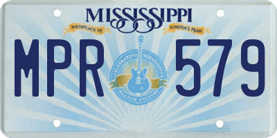 MS license plate MPR579
