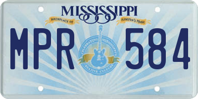 MS license plate MPR584