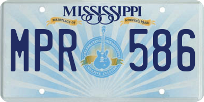 MS license plate MPR586