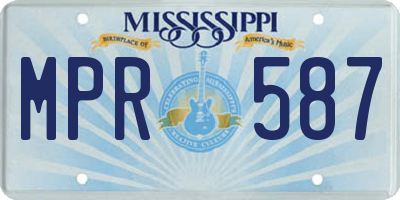 MS license plate MPR587