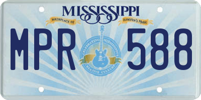 MS license plate MPR588